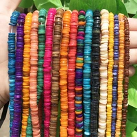46mm 185 200pcslot colored freshwater natural shell beads flat round shell chip space beads for jewelry making necklace