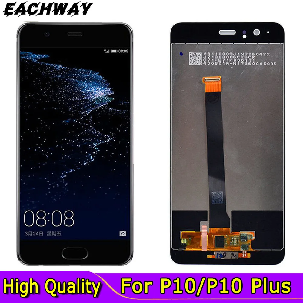 ЖК-дисплей для Huawei P10, ЖК-дисплей, сенсорный экран, дигитайзер с рамкой, запасная деталь, для Huawei P10 Plus, ЖК-дисплей