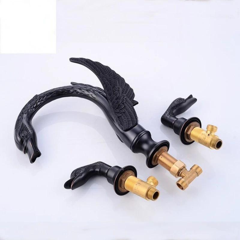 

Bathroom Swan ORB black Brass Basin Sink Faucet Mixer Tap