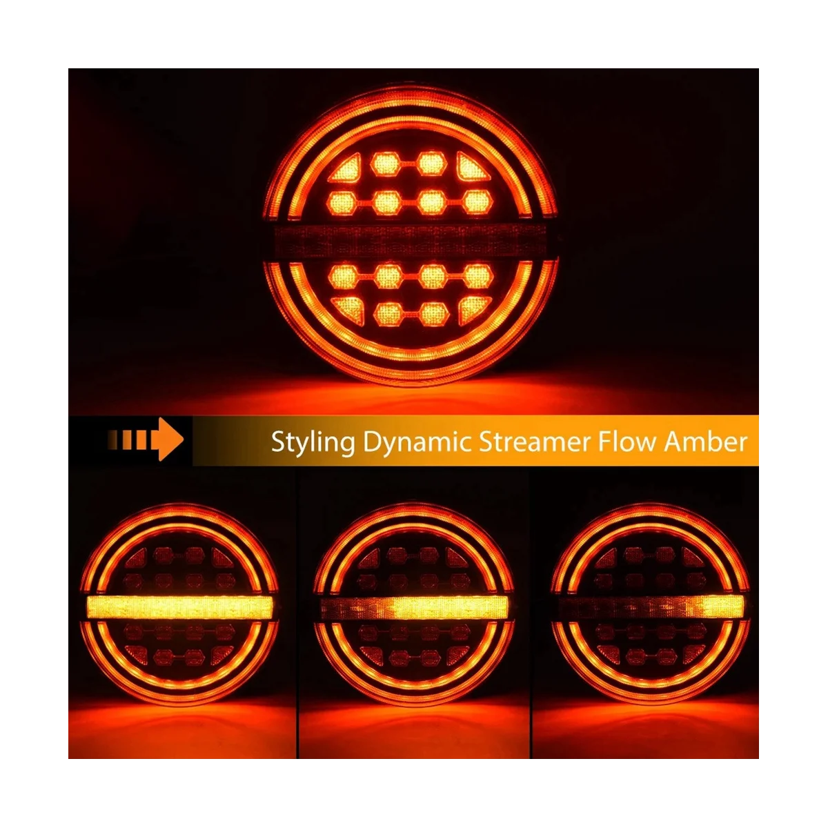 5 3 дюймовый круглый фрикционный прицеп задний тормоз сигнал поворота для