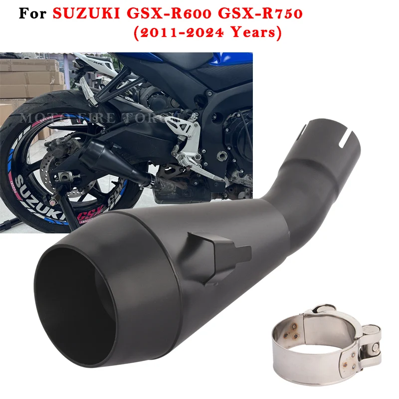 Надевается для SUZUKI GSXR600 GSXR750 GSXR 600 750 2011-2019 2020 2021 2022 2023 2024, модифицированный глушитель выхлопной системы мотоцикла