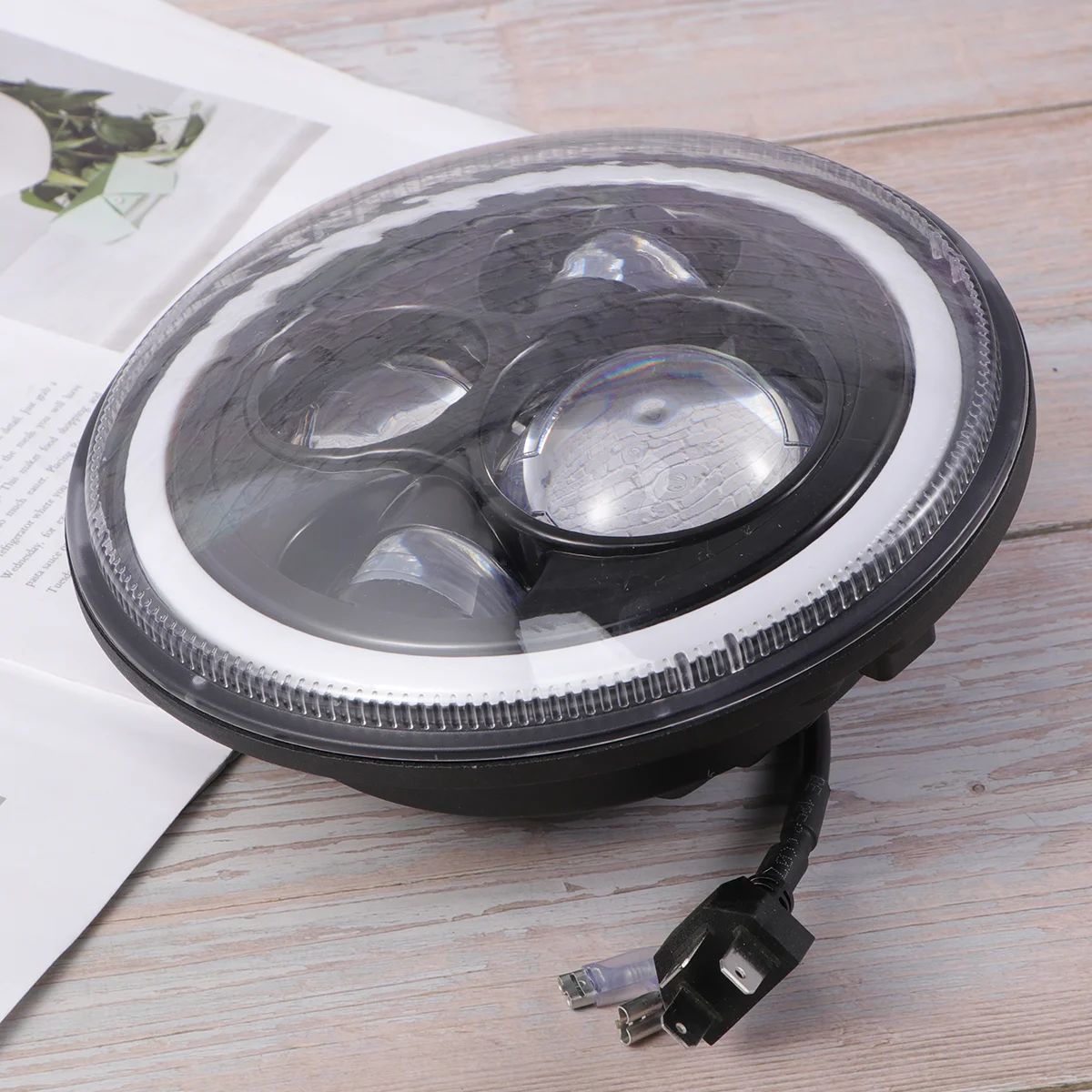 

1PC Headlight Bulb 10-30V IP67 6500K 7 inch 50W Lamp for