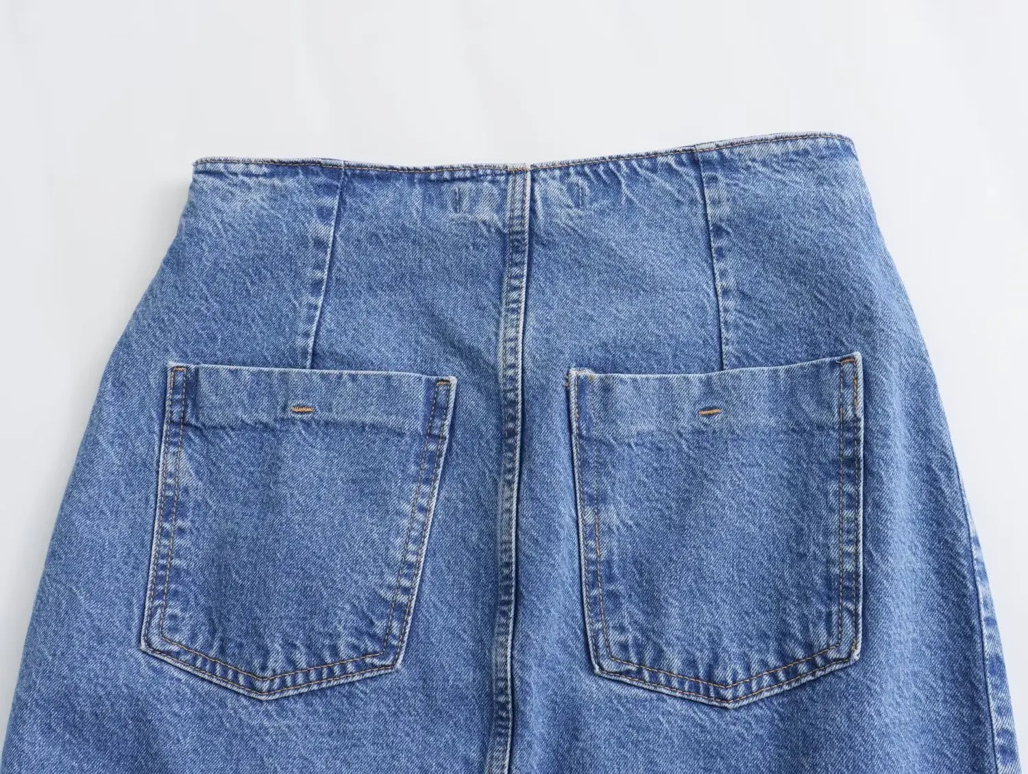 Женская джинсовая юбка Taop &amp Za универсальная Асимметричная с пуговицами и