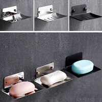 thick stainless steel wall soap dish box high quality kitchen sponge storage shelf for bathroom shower room holder tray 2022