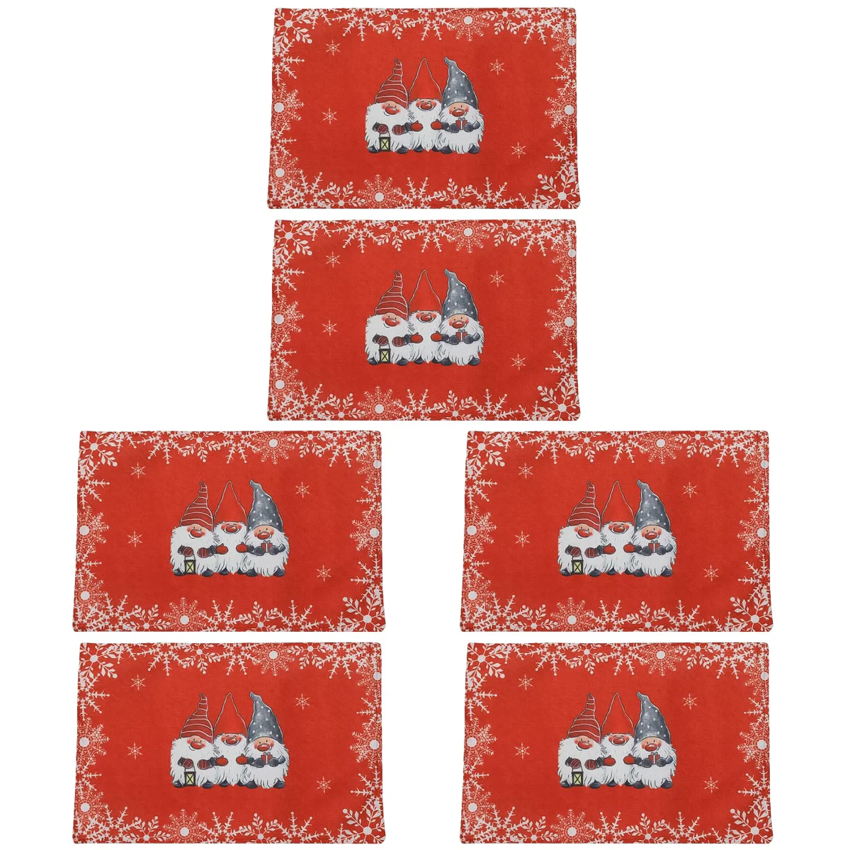 

6 pcs Christmas Coaster Table Mat Desk Living Room Placemat Table Pad