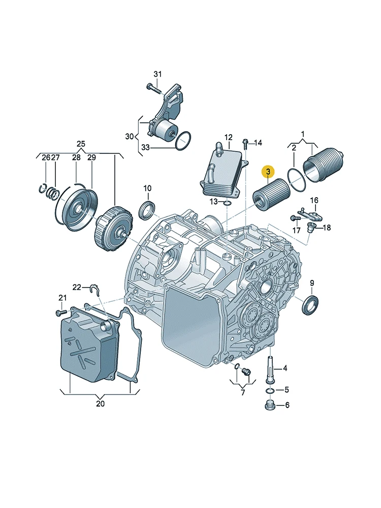 Фильтр автоматической коробки передач BOICY для Passat Tiguan Golf Polo Sharan Jetta A1 A3 Q2 Q3 TT 0GC325183A