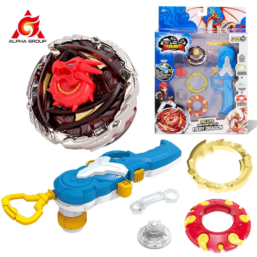 

Infinity Nado 5 Deluxe Advanced Series Fiery Dragon Metal Spinning Top Non Stop Battle Gyro With Magnetic Launcher Anime Kid Toy