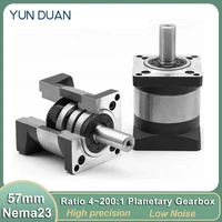 stepper motor planetary gearbox ratio 4 5 10 16 20501 gear reducer for nema23 57mm stepper motor with 6 35mm 8mm input shaft