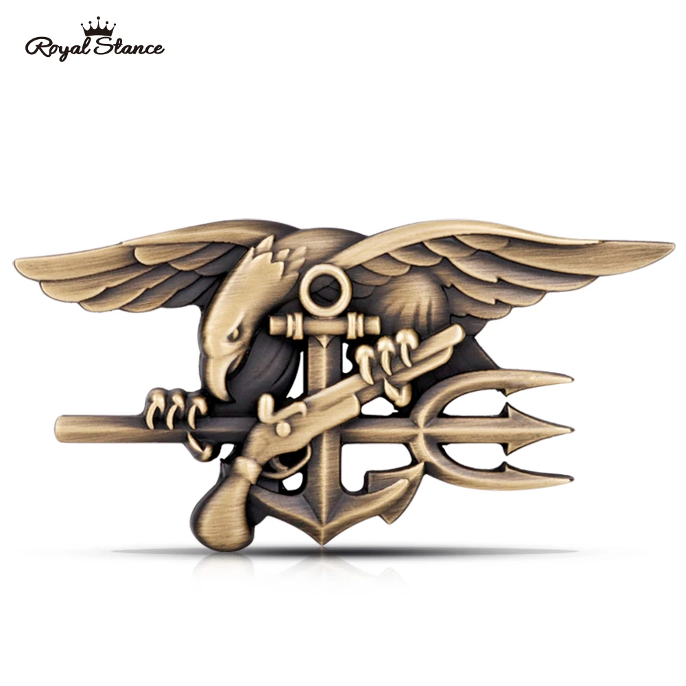 

Royal Stance US NAVY SEALs Car Emblem Auto 3D Metal Sticker Hawk Military Badge Logo Veteran Hood Window Motorcycle Styling