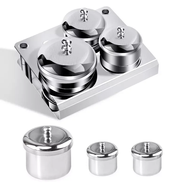 3pcs Mini Stainless Steel Nail Art Tray Container Liquid Powder Holder Professional Manicure Sterilizer Tools Salon