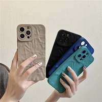 2022 frosted wrinkled phone case soft case for iphone 11 12 13 phone cases for iphone 13 12 11 pro max simple silicone anti fall