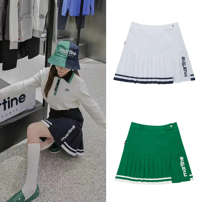 

Golf uniform Women's casual skirt Autumn comfortable fashion pleated skirt Outdoor sports Green golf skirt