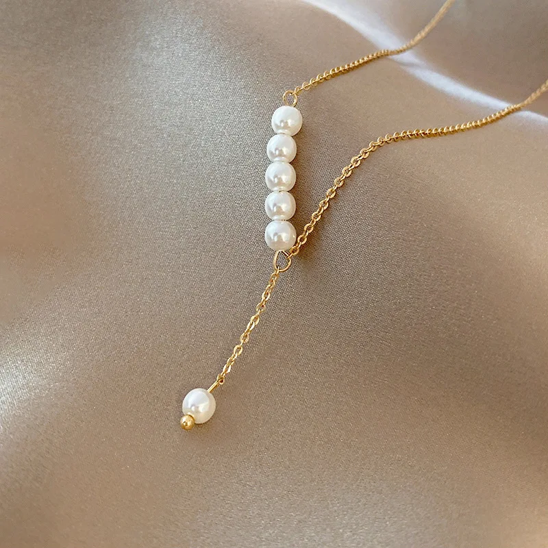 

XIYANIKE New Fashion Necklaces Pearl Decoration Stainless Steel Jewelry for Women Elegant Style Women Necklace