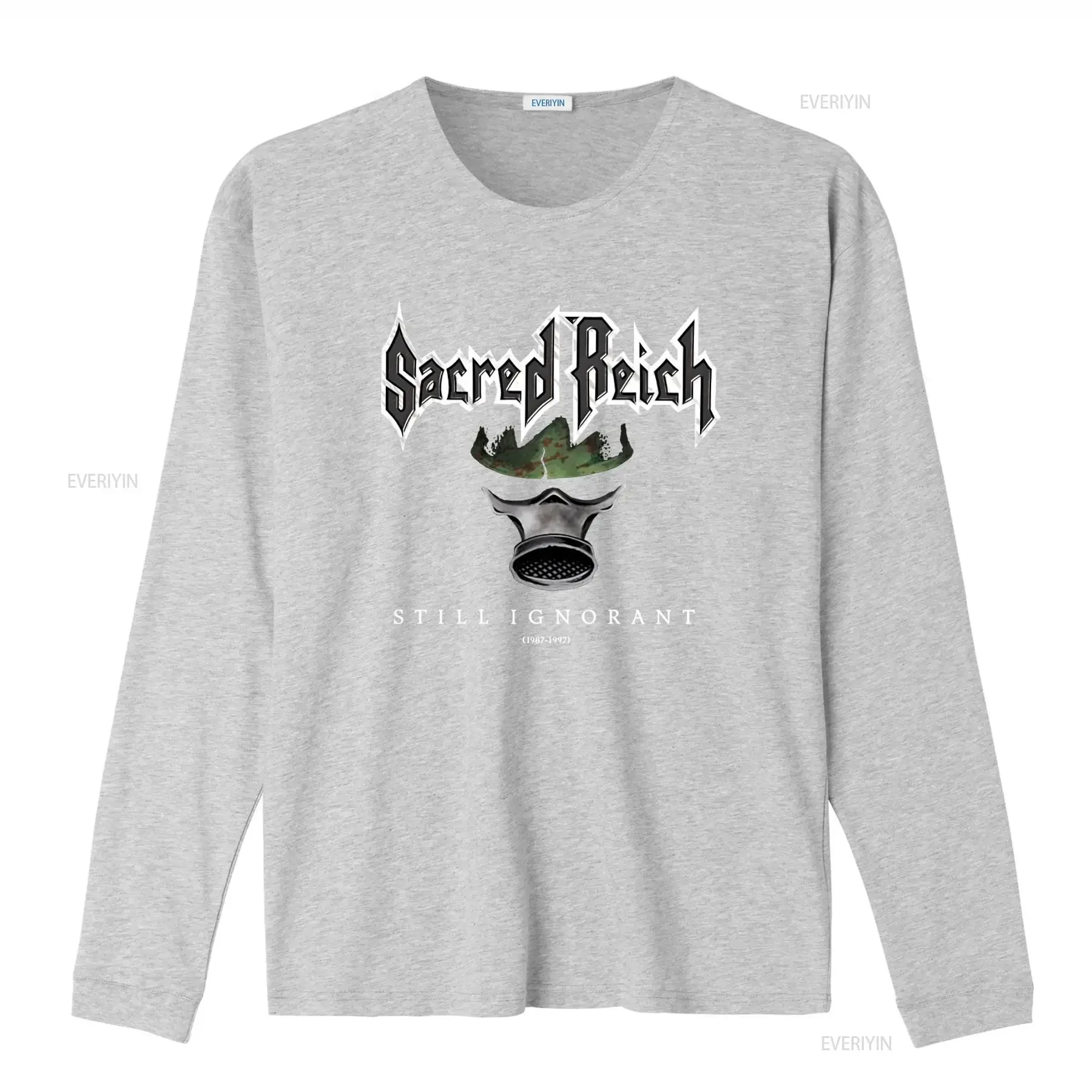 Фото Черная футболка в стиле группы Sacred Reich, дизайн Still Ignorant 1987-1997, все размеры в наличии для фанатов, PP1506, винтажная, с эффектом потертости. №4