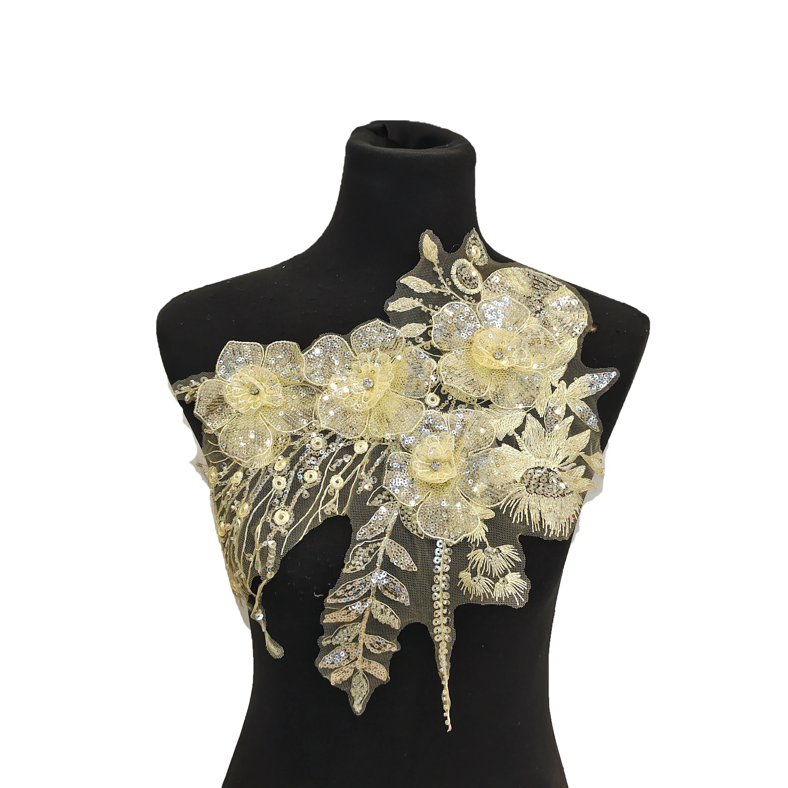 

Модная кружевная вышивка 3d, корсаж с вышивкой, платье чонсам, платье, костюм, платье, свадебное платье, аксессуары для одежды