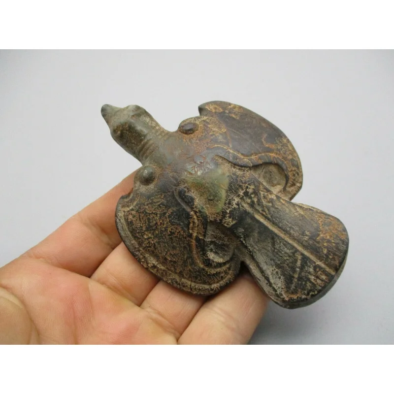 

4,45 дюйма, китайский-, нефрит, культура Hongshan, метеорит, Орел, кулон, c025