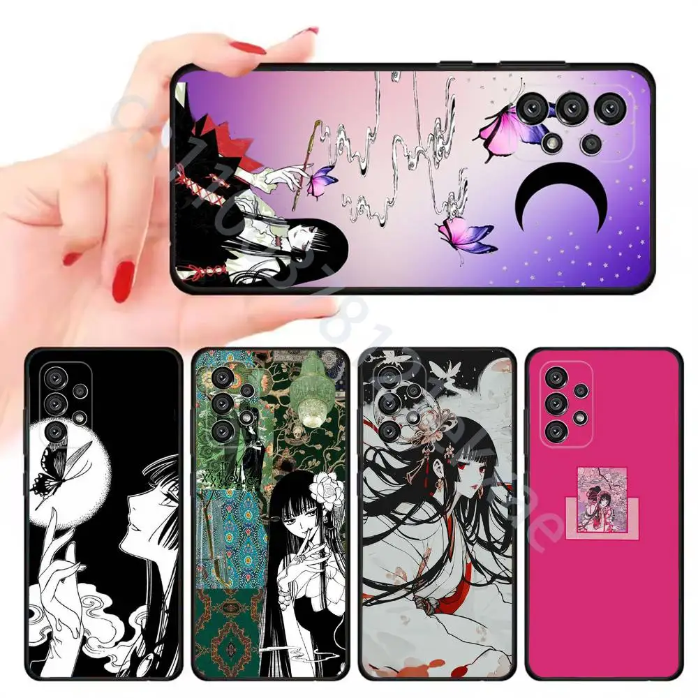 Фото Чехол для телефона X-XxxHOLiC Yuko Ichihara для Samsung Galaxy A13,21s,22,31,32,52,53,71,80,A91, мягкий черный чехол №1