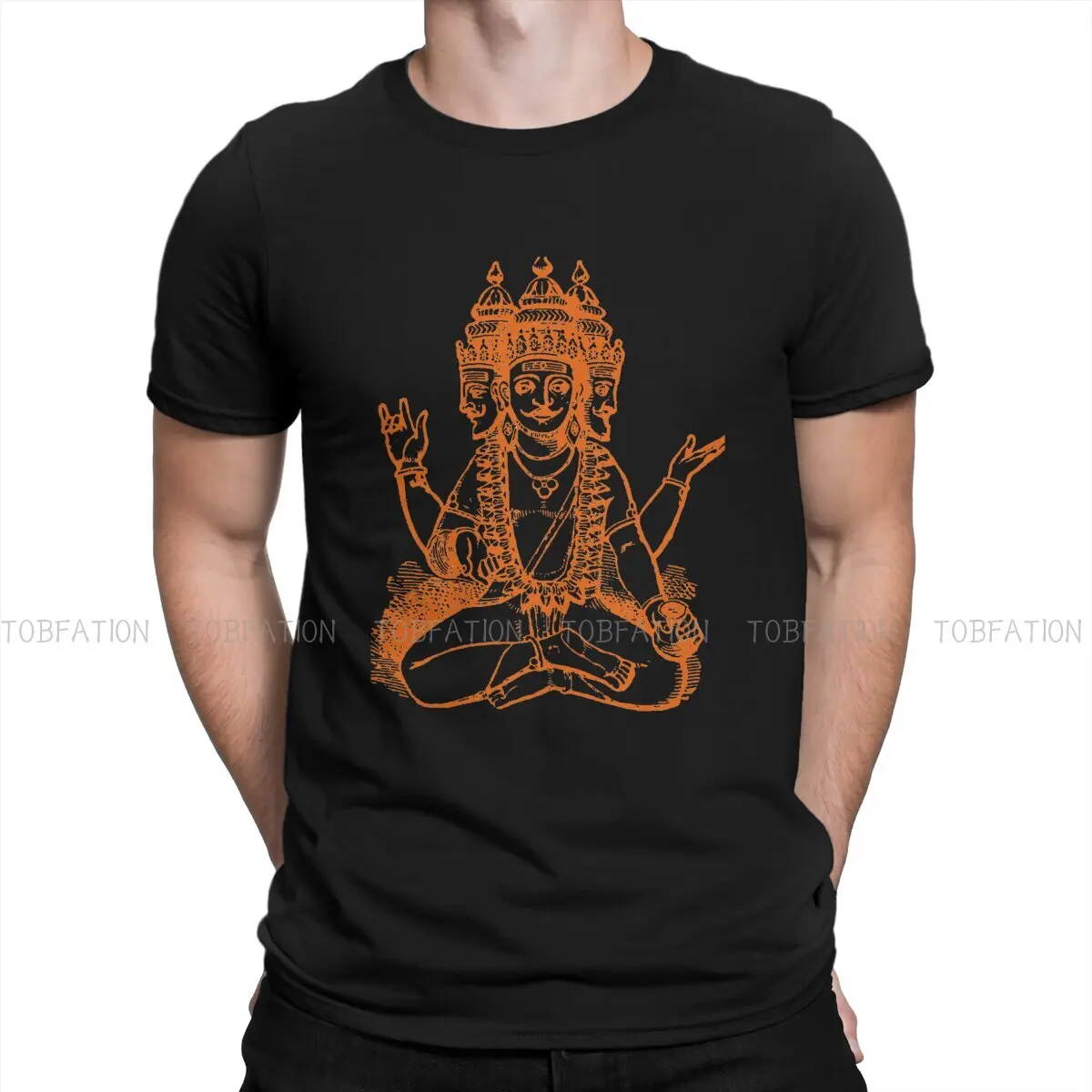 

Shiva Hindu God India Lingam Copy of God Brahma Tshirt Graphic Men Classic Goth Summer Short Sleeve Cotton Harajuku T Shirt