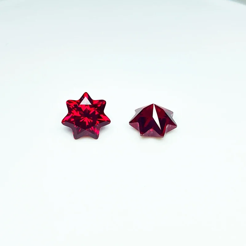 Фото L-Ruby Heptagram Cut VVS1 Выращенный в лаборатории драгоценный камень Голубь Кроваво-красный для DIY Материалы для изготовления ювелирных изделий Сертификат Оптовая продажа с фабрики Pri №3
