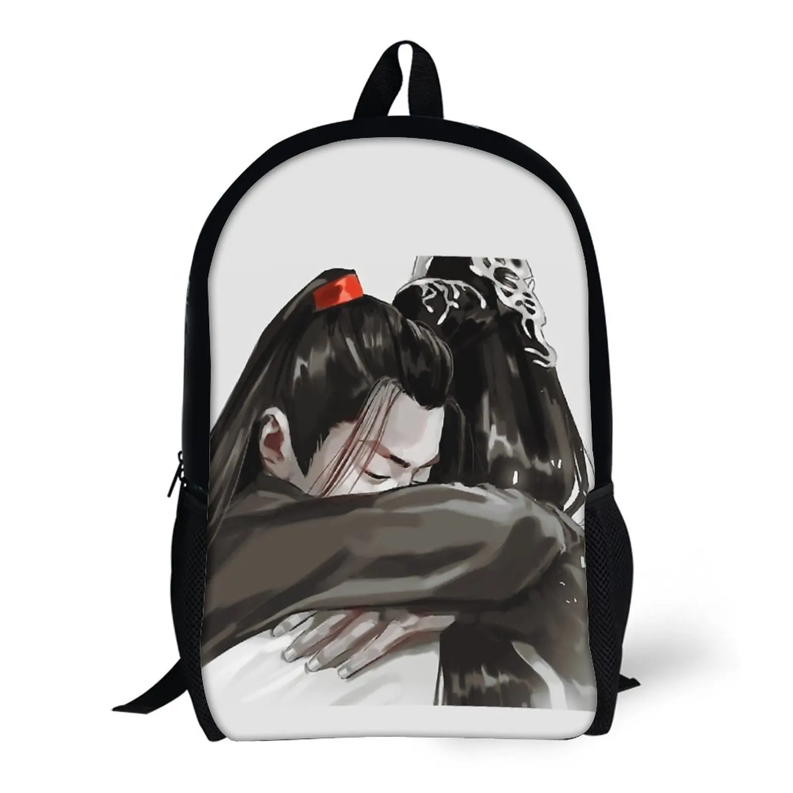 

17 Inch Shoulder Backpack MDZS The Untamed Wangxian Hug Canvas Print Lasting Casual Graphic Cozy Summer Camps Field Pack