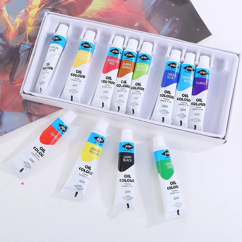 Tanie 12 Kolorów Profesjonalna Farba Olejna 12ML Rysunek Dla Dzieci Specjalny Szybkoschnący Bez Smaku Bezpieczny Artystyczny Obraz Cena 12 Kolorów Profesjonalna Farba Olejna 12ML Rysunek Dla Dzieci Specjalny Szybkoschnący Bez Smaku Bezpieczny Artystyczny Obraz
