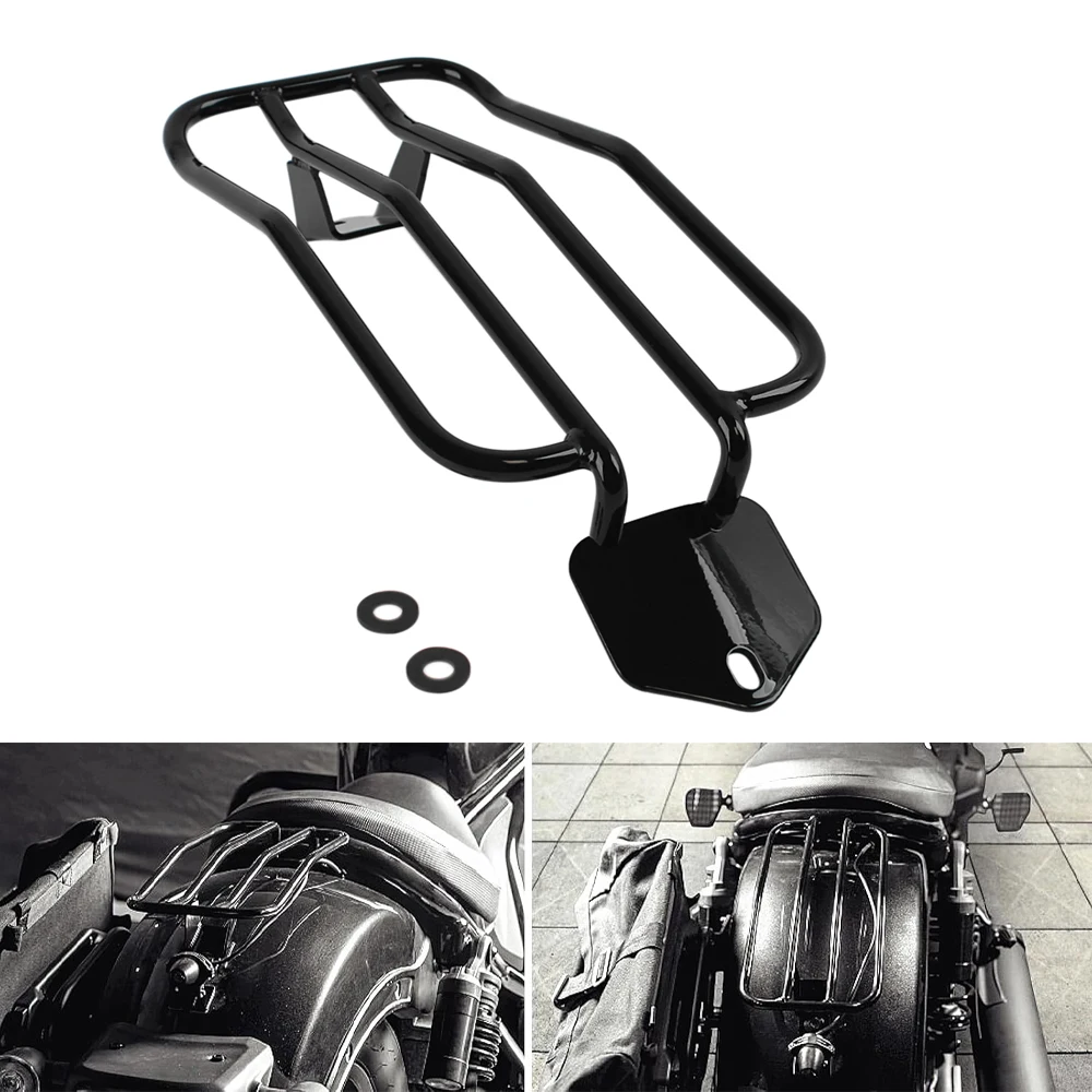 

Мотоциклетный глянцевый черный сверхмощный задний багажник, кронштейн, опорная полка для Honda Rebel 1100 2021-2023 CMX1100 DCT ABS 2022
