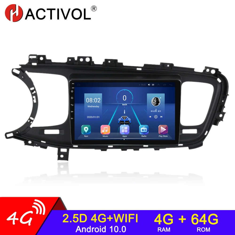 

Магнитола для автомобиля, с поддержкой 4G + 64G, Android, для Kia Optima III, 3 TF, 2010-2015, GPS, навигатор, мультимедиа, стерео, с радио, для автомобиля