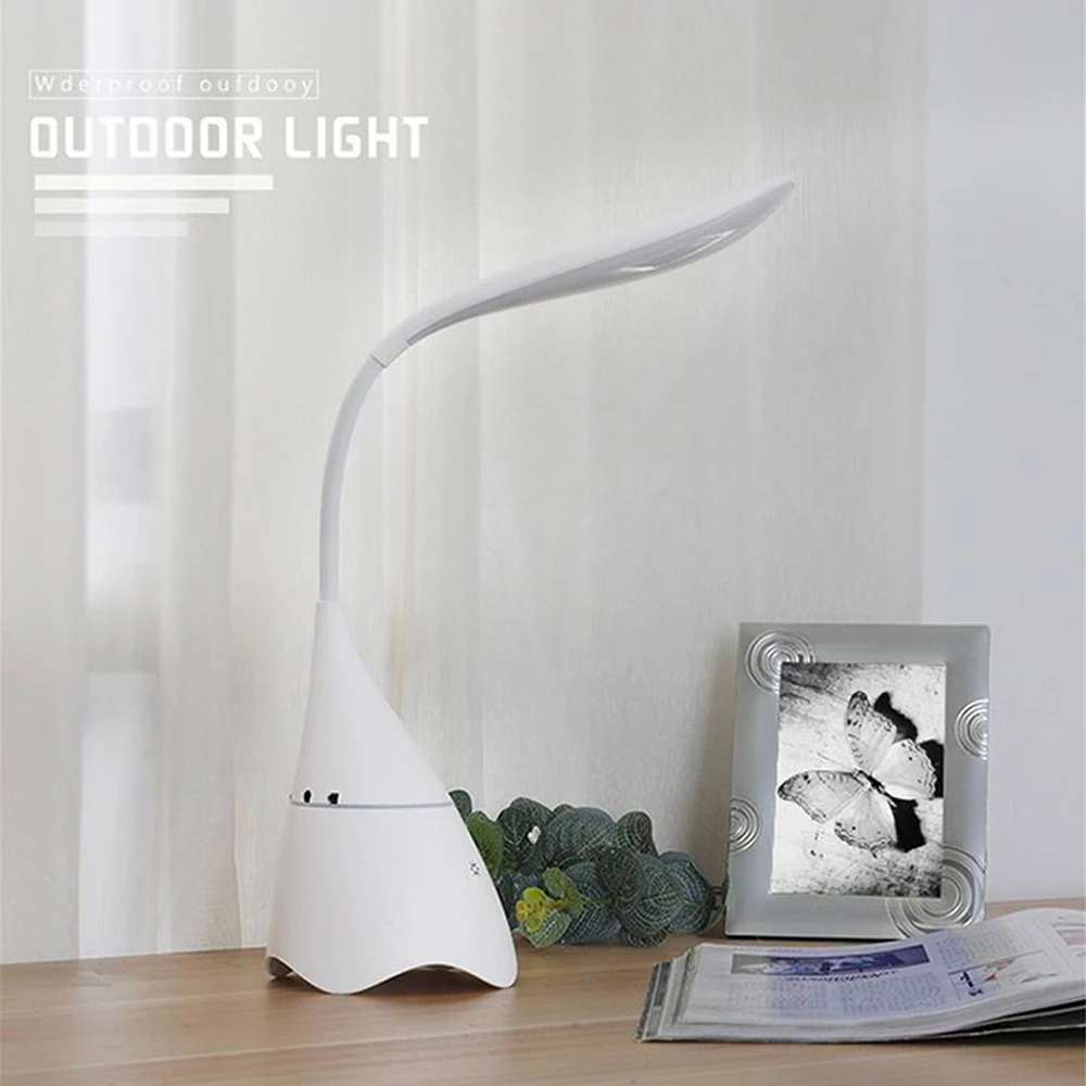 

Wireless Bluetooth Speaker HIFI Stereo FM Speaker With Kids Student Bedroom Adjustable Table Lamp Reading Lamp Eye Protection