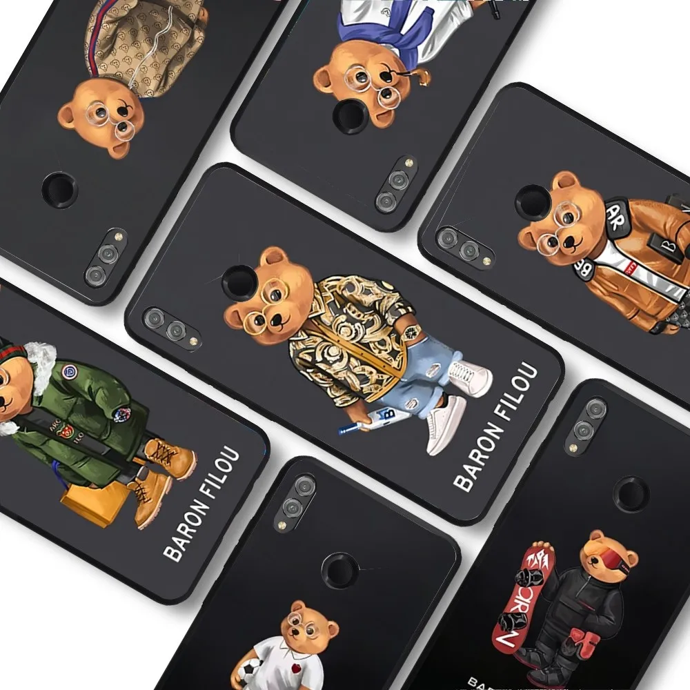 Модный чехол для телефона B-Baron F-Filou Bear Huawei Honor 10 lite 9 20 7A 9X 30 50 60 70 pro plus мягкий