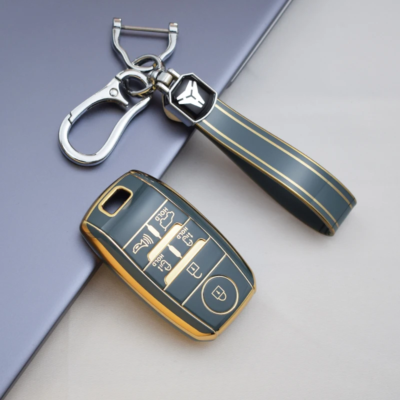 

6 Buttons Soft TPU Car Key Case Cover for KIA Sorento Sedona 2020 Grand Carnival 2019 Shell Fob Holder Keychain Accessories
