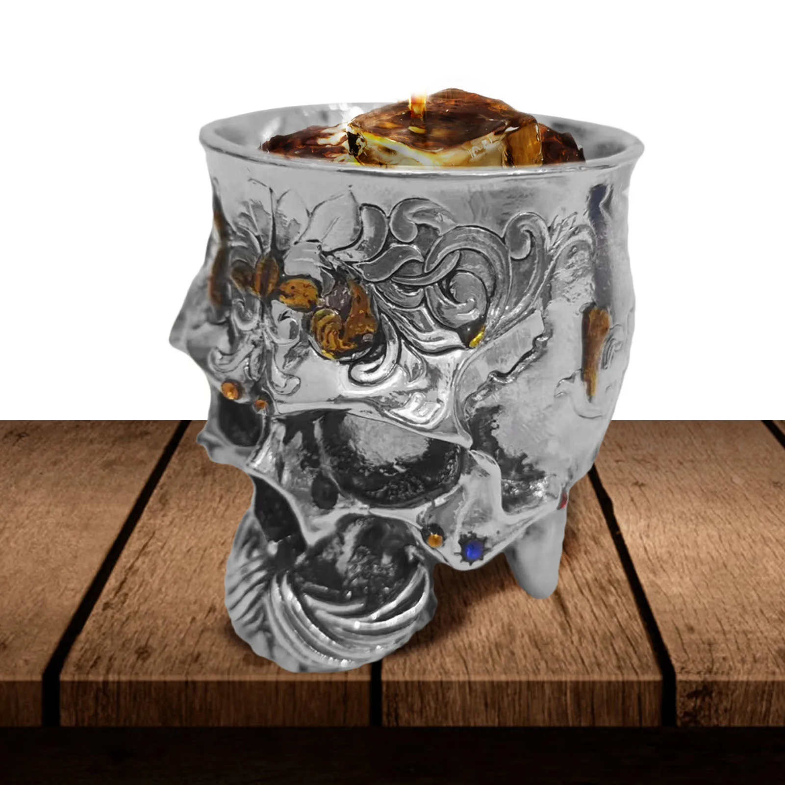 

Skull Metal Cup Skull Beer Mugs With Handles Metal Skull Decorative Mug With Handle Halloween Skull Mugs For Hotel Restaurant