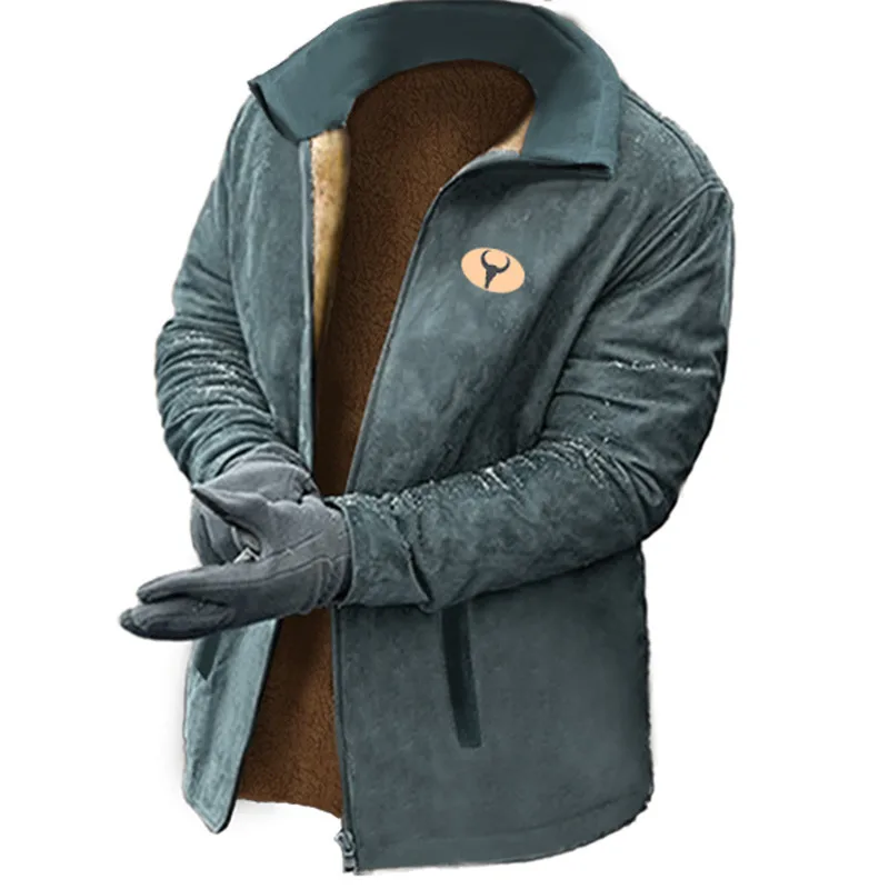 Мужская зимняя куртка из искусственного меха