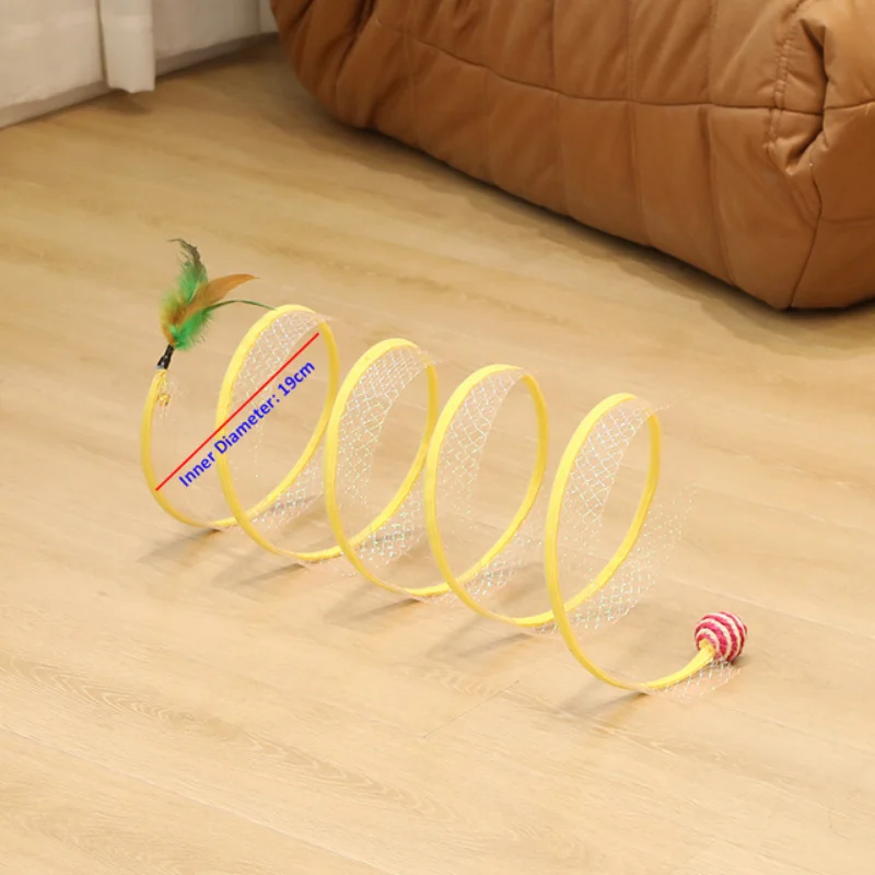 

Cat Pets Toys Mouse Shape Balls Foldable Cat Kitten Play Tunnel Funny Cat Stick Mouse Supplies Simulation Mouse Cat Accessories