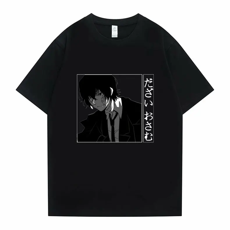 

Anime Bungo Stray Dogs T-shirt Kawaii Funny Men Women Dazai Osamu Graphic Tshirt Mna Oversized Tee Shirt Male Harajuku T Shirts