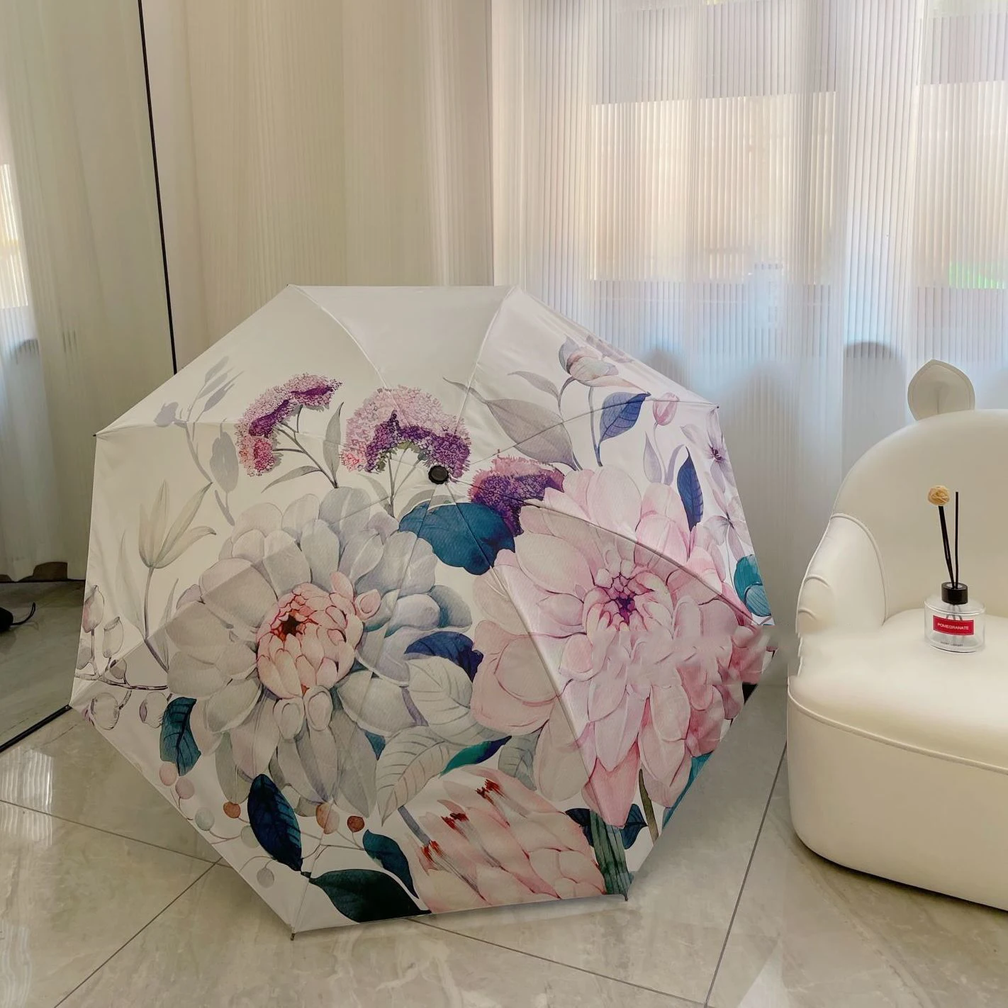 

Женский складной зонт с цветами, портативный, ультралегкий, с защитой от УФ излучения, от дождя и солнца, с черным покрытием