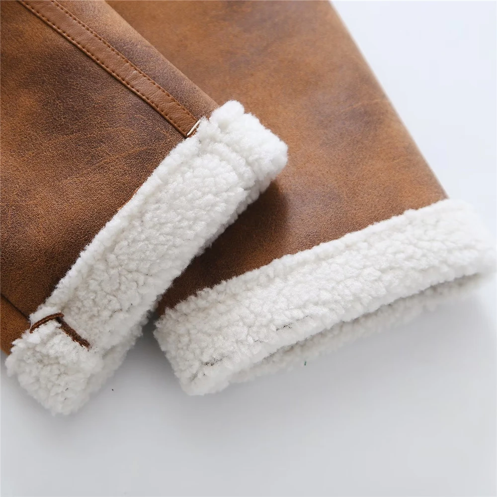 KEYANKETIAN women's classic vintage suede lamb coat winter coat new high street style thick warm short jacket top