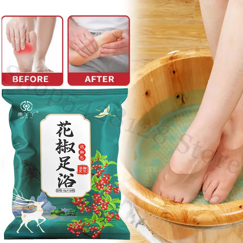 

Herbal Pepper Household Foot Bath Powder Health Help Dehumidification Slimming Foot Bath Bag Relieves The Body 1 Bag of 30 Packs