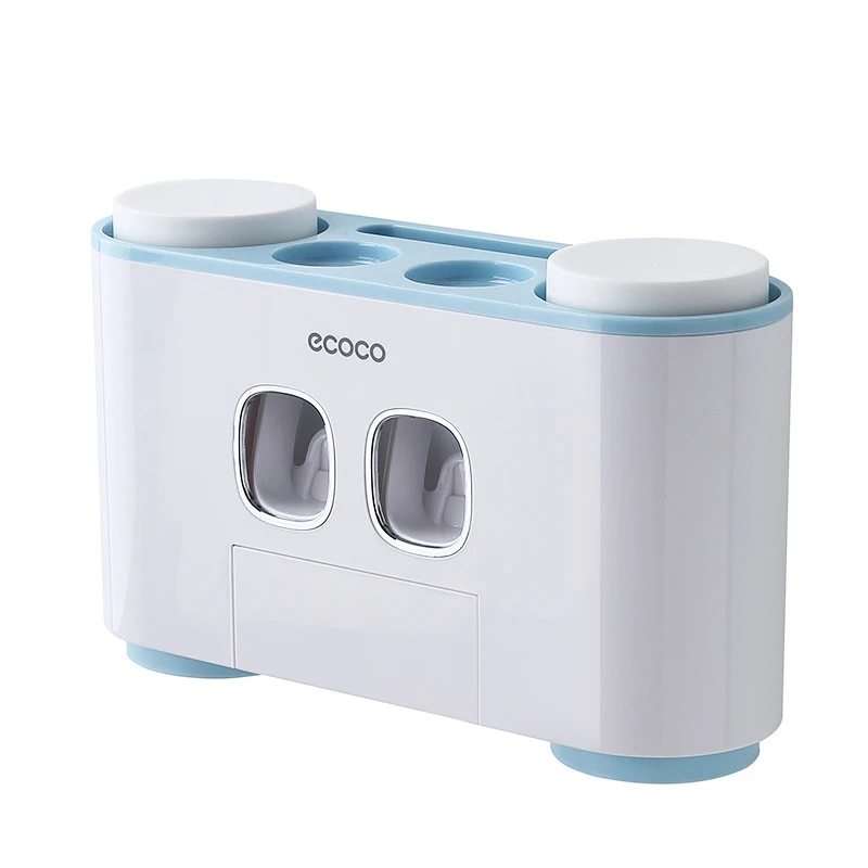 WIKHOSTAR Automatic Toothpaste Dispenser Magnetic Toothbrush Holder Bathroom Accessories Set Wall Mounted Squeezer |