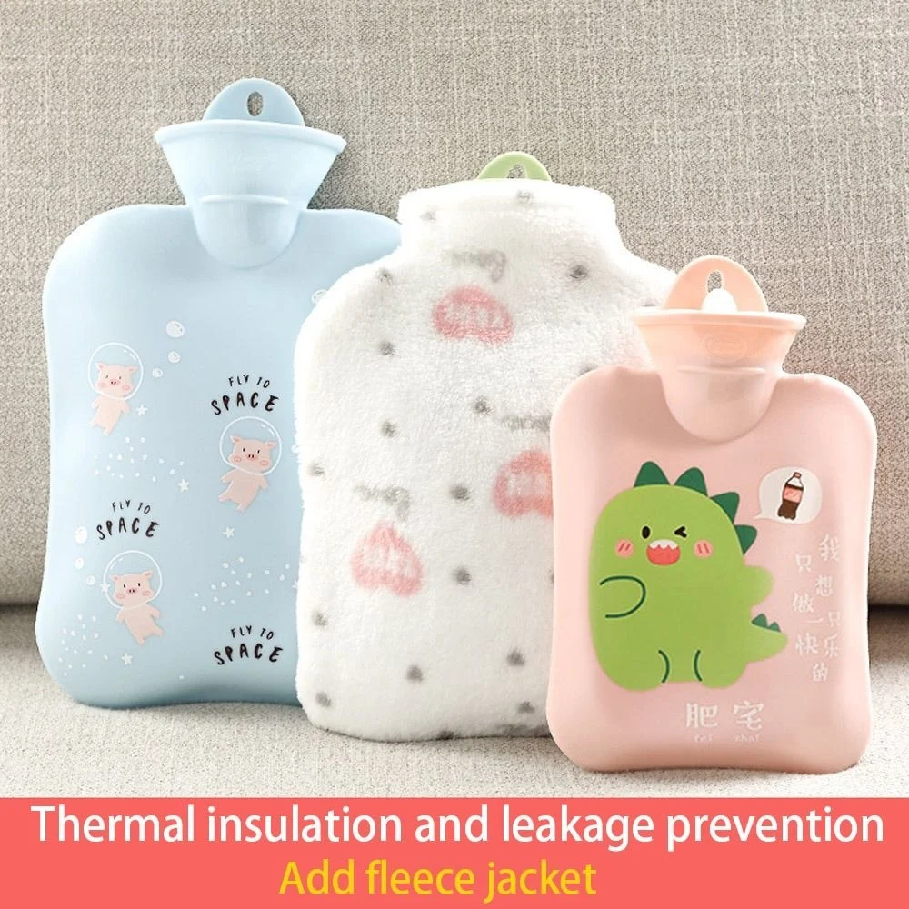 

Mini Hot Compress Stomach Warm Water Bag Cute Water Injection Handbag for Student Size Carry-on Water Plush Cloth Hot Water Bag