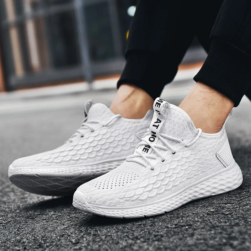 New Men Casual Shoes Breathable Mesh Sneakers Comfortable Walking Footwear Male Running Sport Shoes Lace Up Walking Shoe
