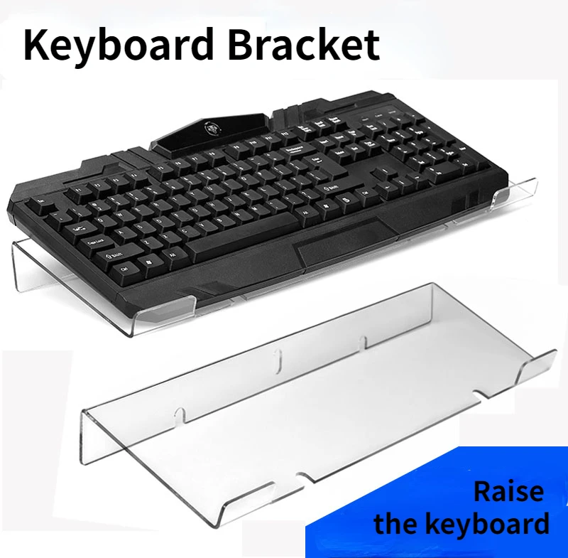 

Keyboard Stand Bracket Desktop Computer High Keyboard Stand Tilt Punch Free Installation Lazy Desktop Accessories