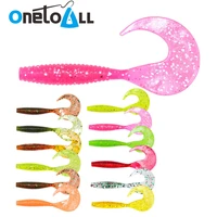 onetoall 10 pcs 70mm 2g soft lures bass plastic bait artificial lure shiner volume tail jig wobblers silicone swimbait tackle