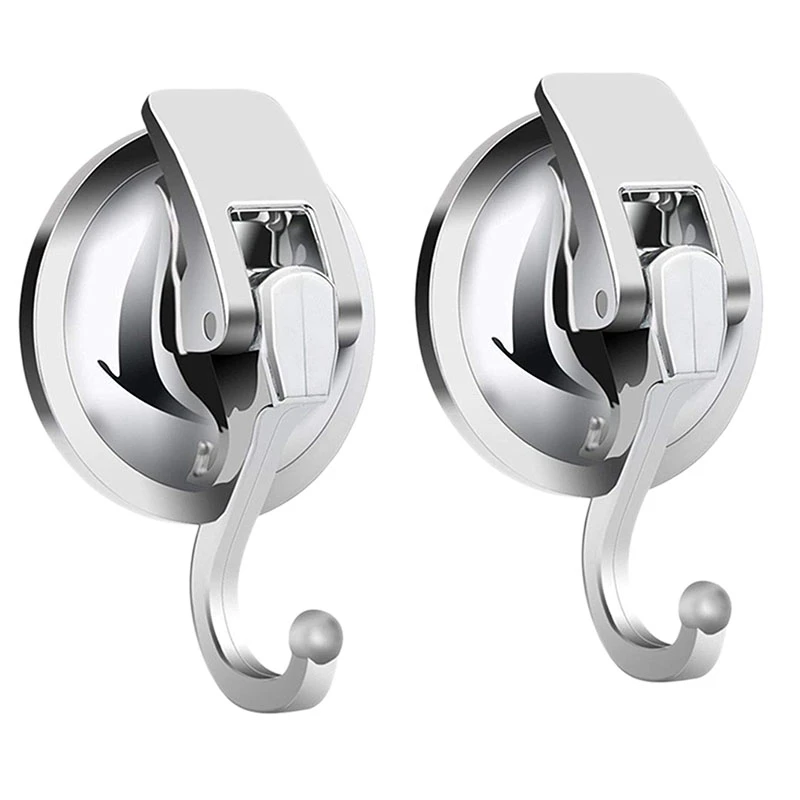 

Heavy Duty Vacuum Suction Cup Hooks (2 Pack) Specialized For Kitchen Bathroom Restroom Organization