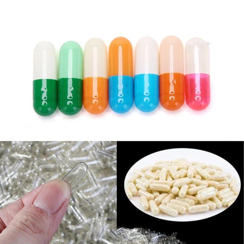 1000Pcs Empty Hard Vacant Gelatin Capsule Size 2# Gel For Medicine Pills Refill images - 6