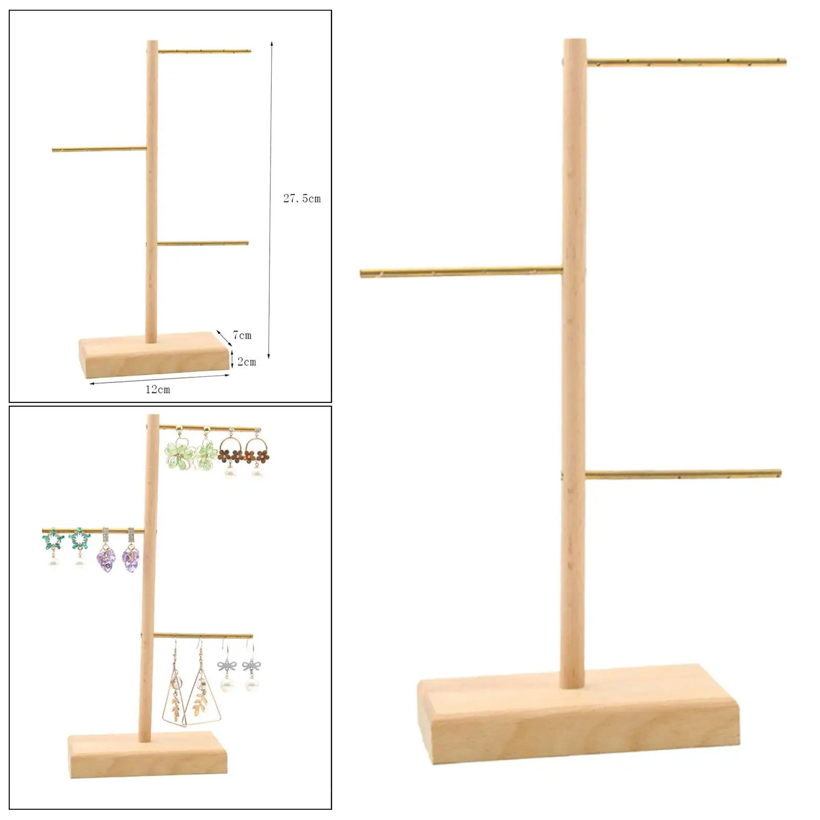 Деревянная основа органайзер для сережек подставка ювелирных изделий подвесной