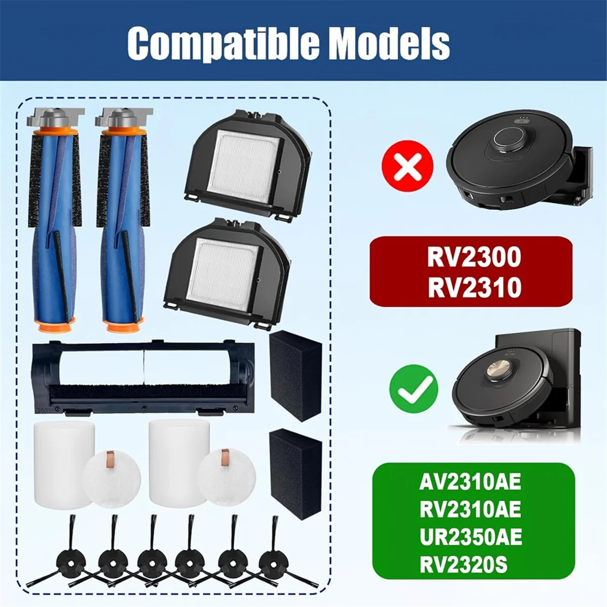 Запасные части для Shark AV2310AE/RV2310AE/RV2300S матричный робот-пылесос основная боковая