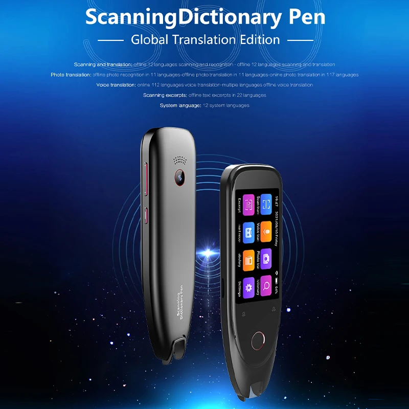 S35 & S50 Dictionary Translator Pen Scanner Text Scanning Reading 116 Languages translate Touchscreen Wireless Offline Function enlarge