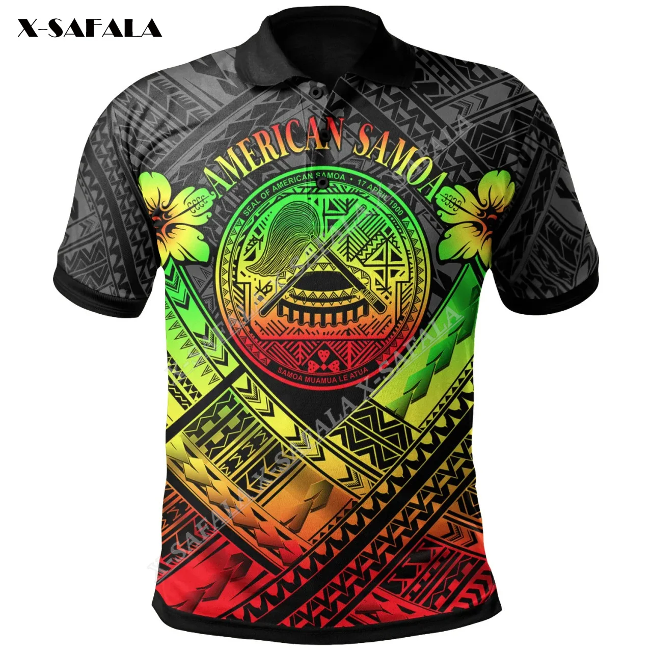 

Американское Самоа, регги, печатные полинезийские узоры, персонализированные унисекс рубашки поло с 3D принтом, блузки, мужские и женские повседневные топы