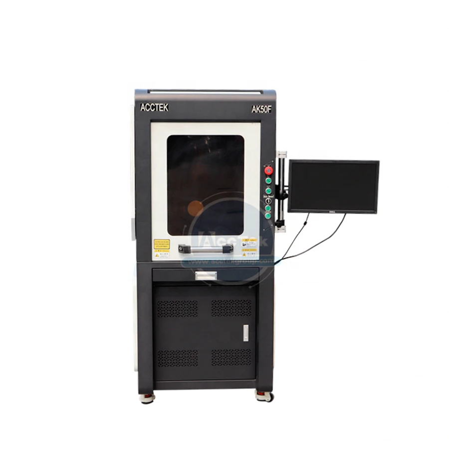 

AccTek factory AK50F Raycus 20w/30w/50w fiber laser marking machine desktop 50w fiber laser engraver