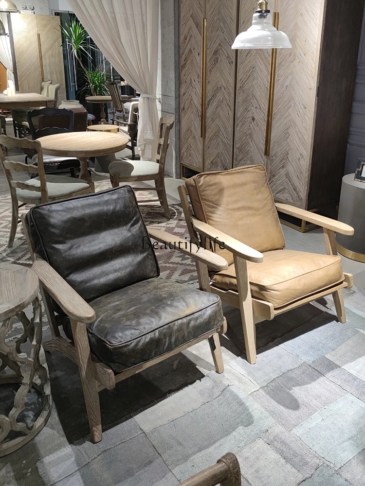 Кресло в американском ретро стиле дизайнерское импортное повседневное кресло из